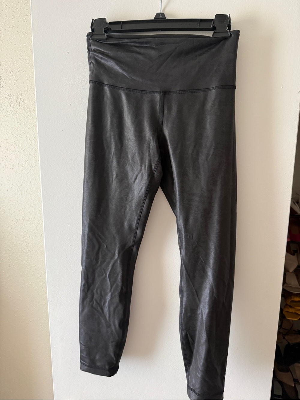 lululemon athletica Black Faux Leather Leggings